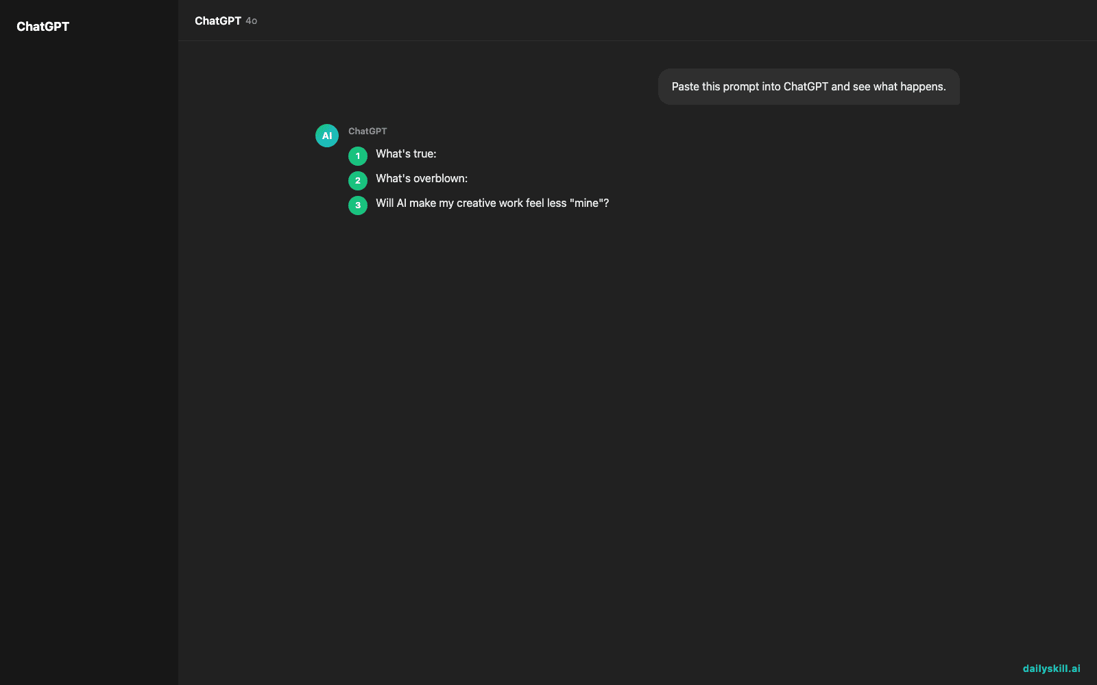 How do I use AI to generate creative ideas for a project or hobby? — Expected AI result visual