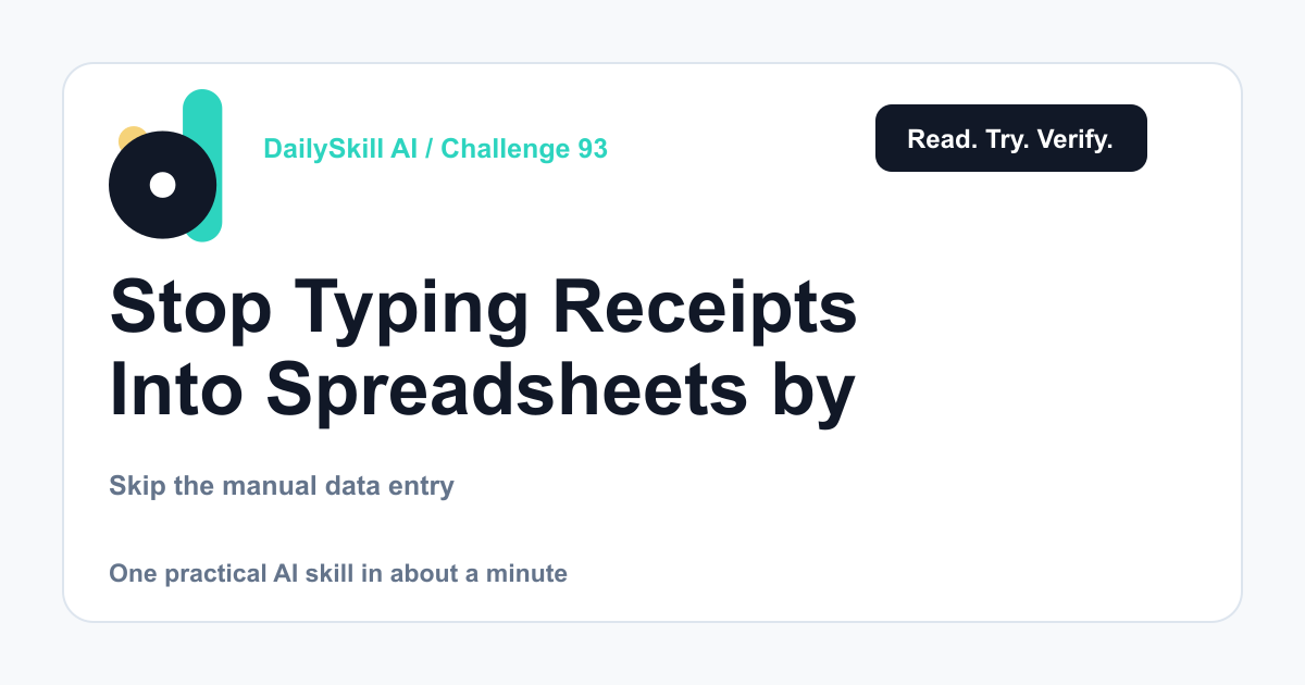 Stop Typing Receipts Into Spreadsheets by Hand