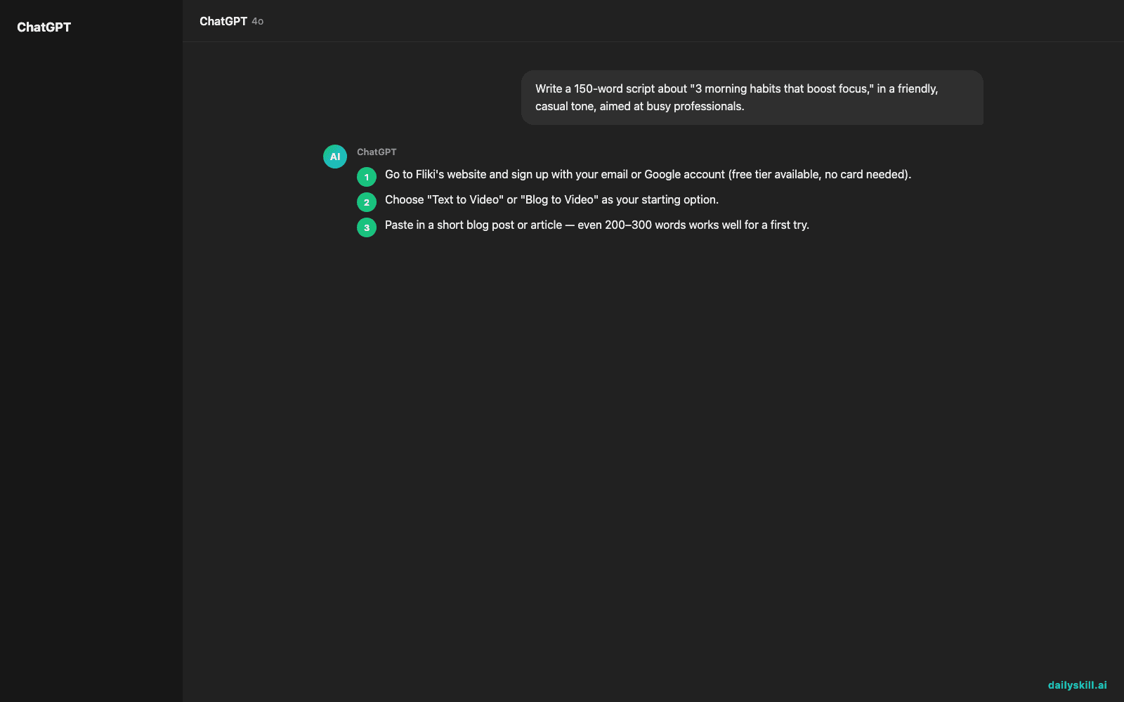 Fliki — Turn Any Blog Post Into a Video Without Recording Yourself — Expected AI result visual