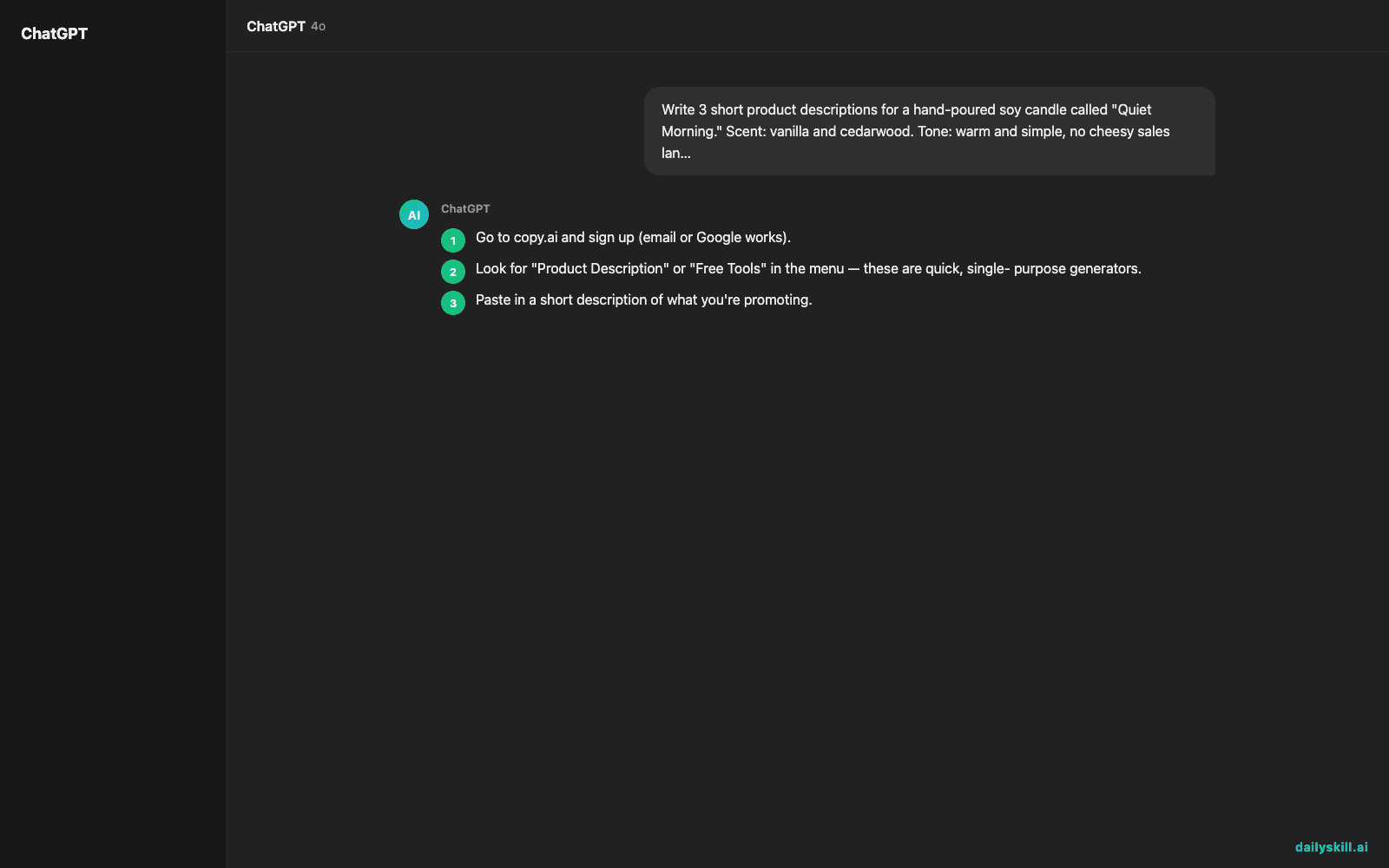 Copy.ai — Let AI Write Your Ads, Emails, and Product Descriptions — Expected AI result visual