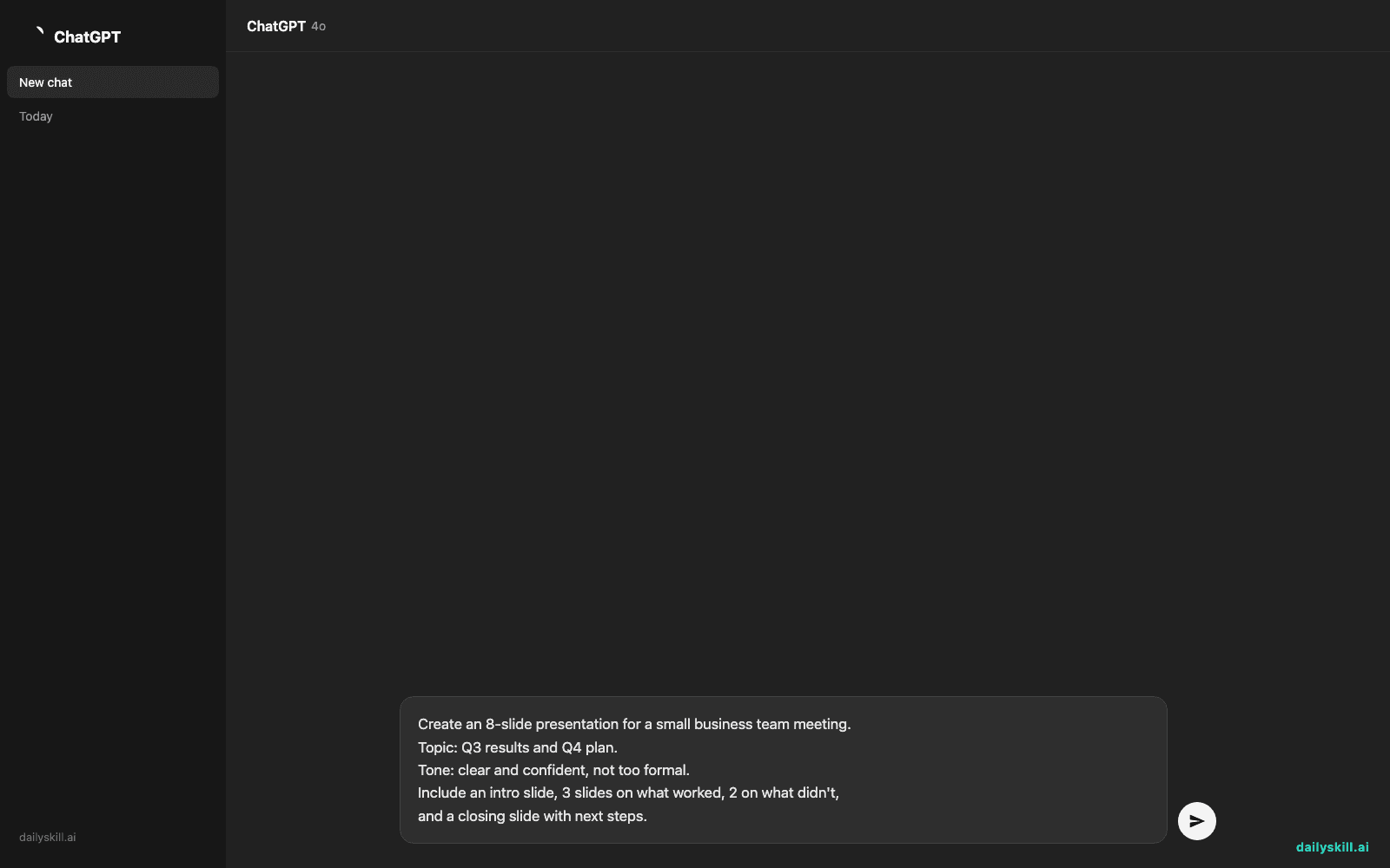 Gamma — Turn a Wall of Text Into a Finished Slideshow in Minutes — Prompt input visual