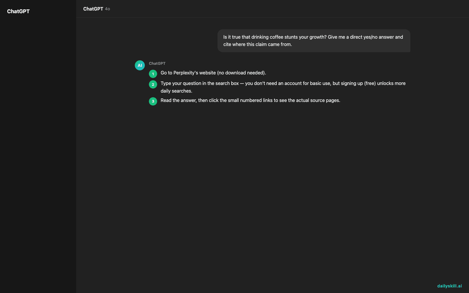 Perplexity AI — Get Answers With Receipts, Not Just Vibes — Expected AI result visual