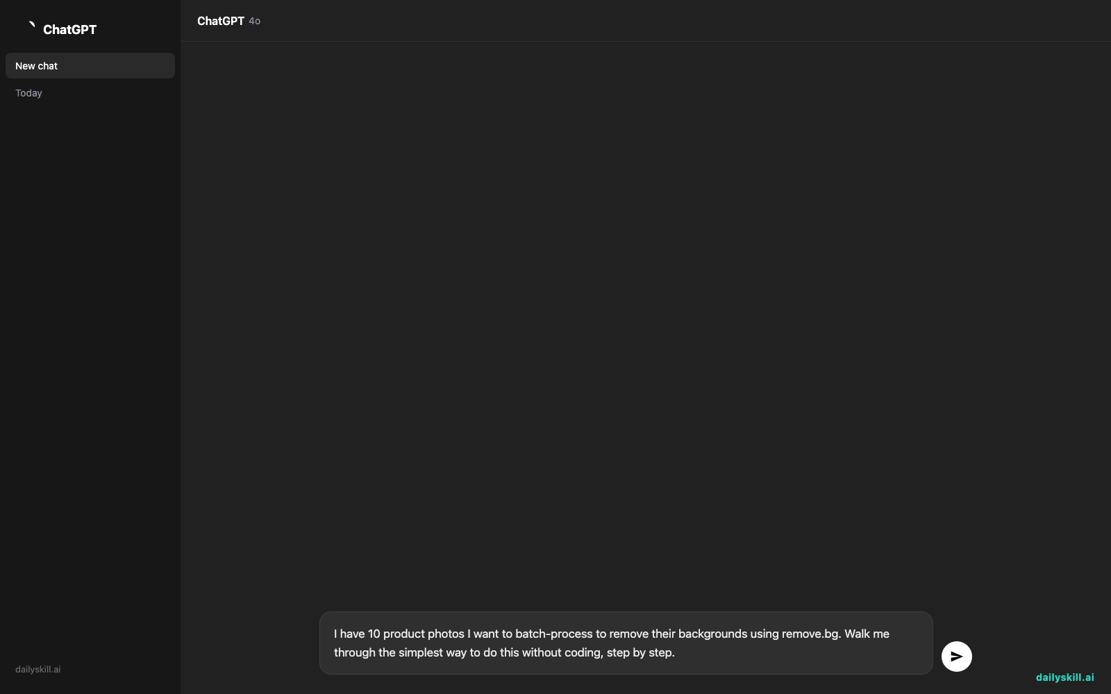 Remove.bg — Erase Any Photo Background in One Click — Prompt input visual