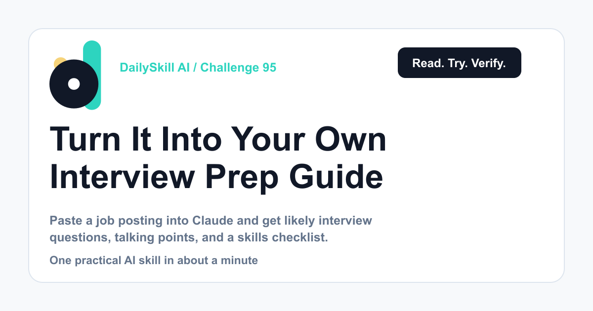 Turn a Job Posting Into Your Own Interview Prep Guide