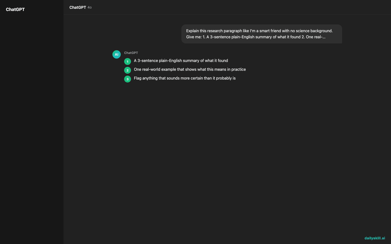 Turn Any Confusing Research Paragraph Into Plain English in 60 Seconds — Expected AI result visual