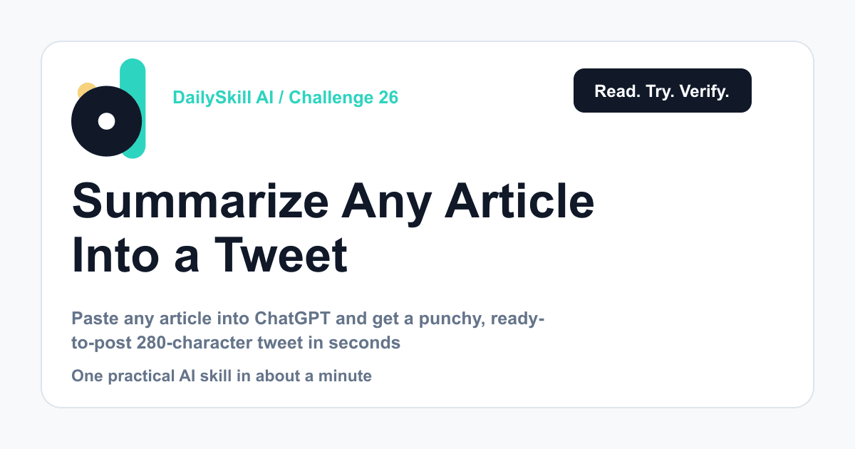 Summarize Any Article Into a Tweet