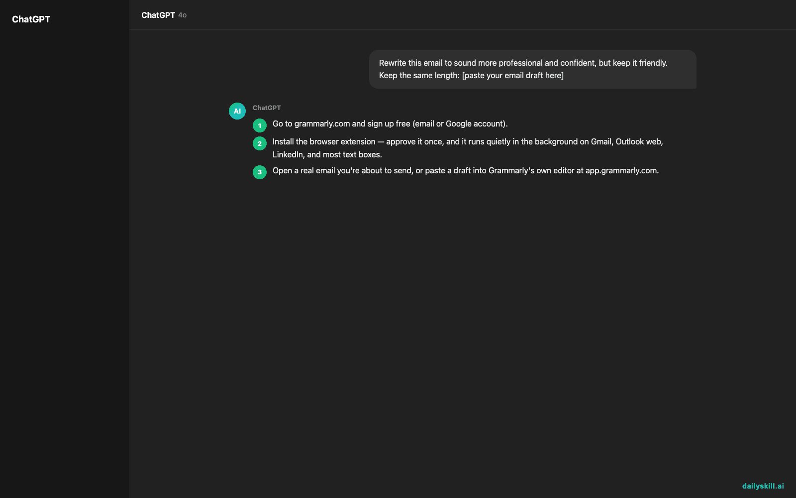 Grammarly — the email writing assistant that catches tone before you hit send — Expected AI result visual